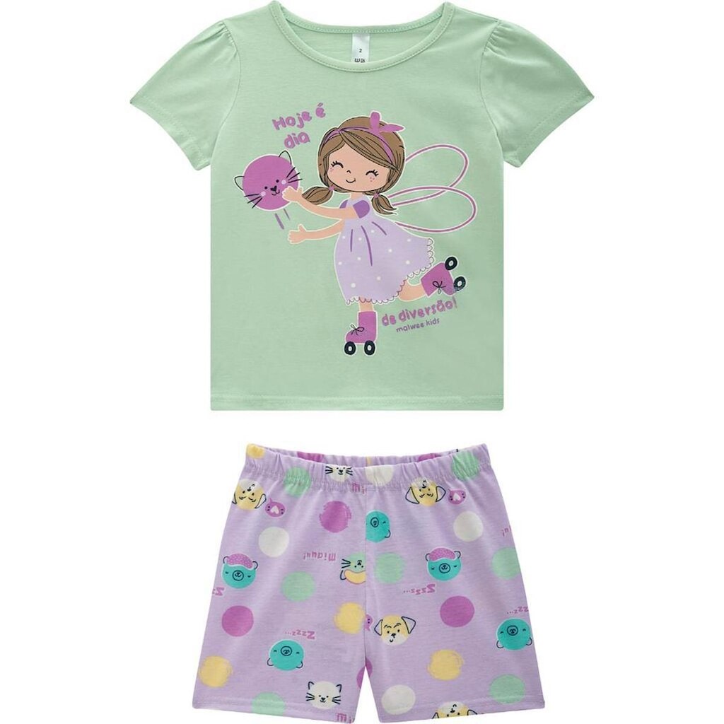 Pijama Infantil Menina Brilha Escuro Malwee Kids Ref. 131942