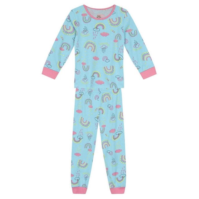 Pijama infantil menina com estampa rotativa Brandili