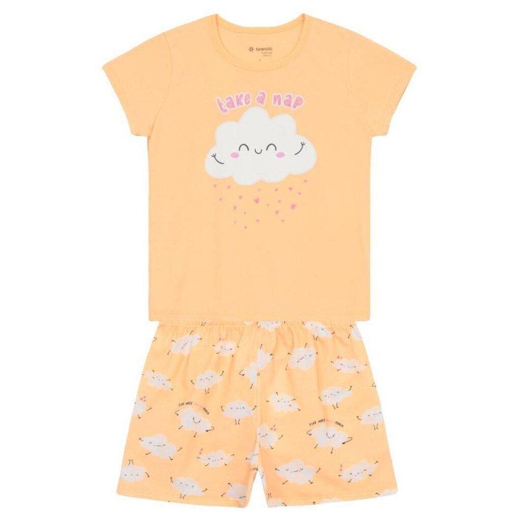 Pijama infantil menina em meia malha Brandili