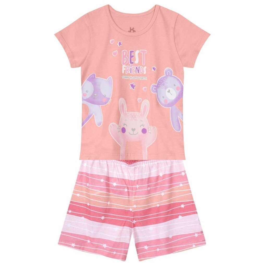 Pijama Infantil Menina Estampa Brilha No Escuro Brandili
