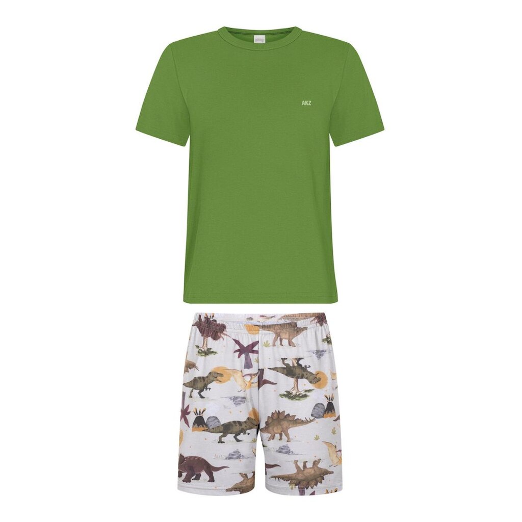 Pijama Infantil Menino Bege Dinoland Alakazoo