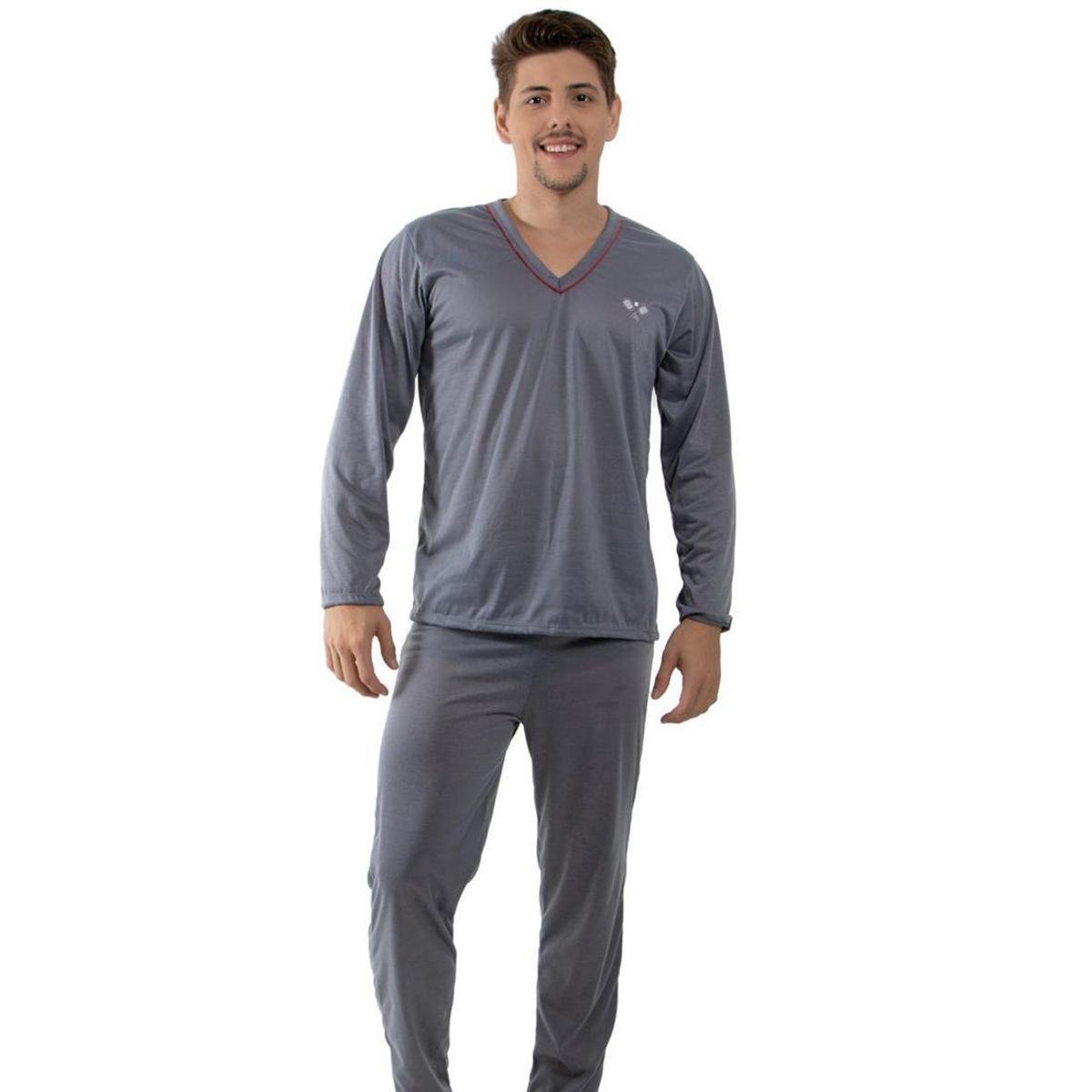 Pijama Linha Noite Longo 080 Masculino Menor preço em Pijama Linha Noite Longo 080 Masculino
