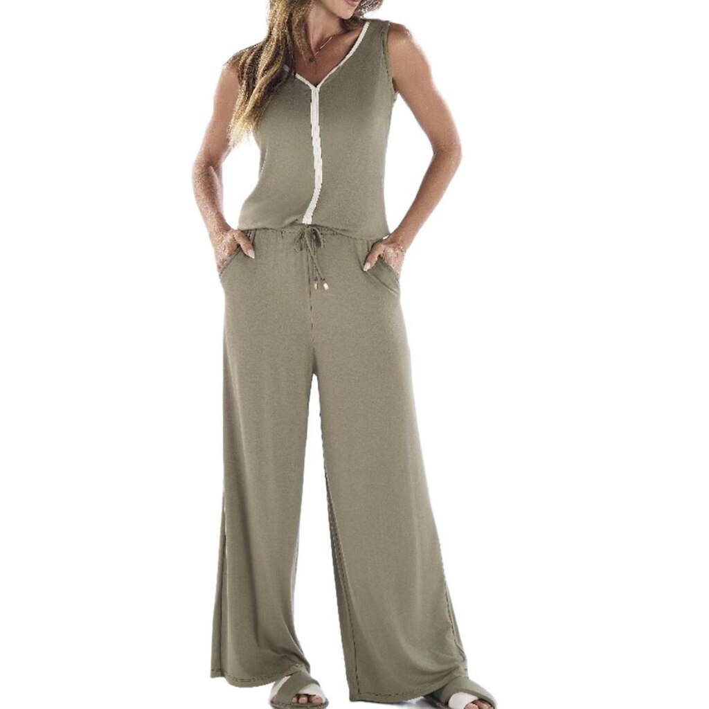 Pijama Longo Pzama 100263 Feminino Regata Decote V Viscolycra T. P/GG