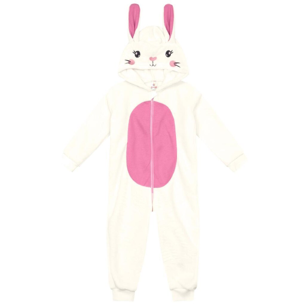 Pijama macacão unissex infantil peluciado Brandili