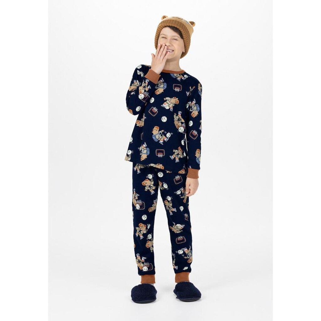 Pijama Manga Longa Menino Brilha Escuro Alakazoo Ref. 19580
