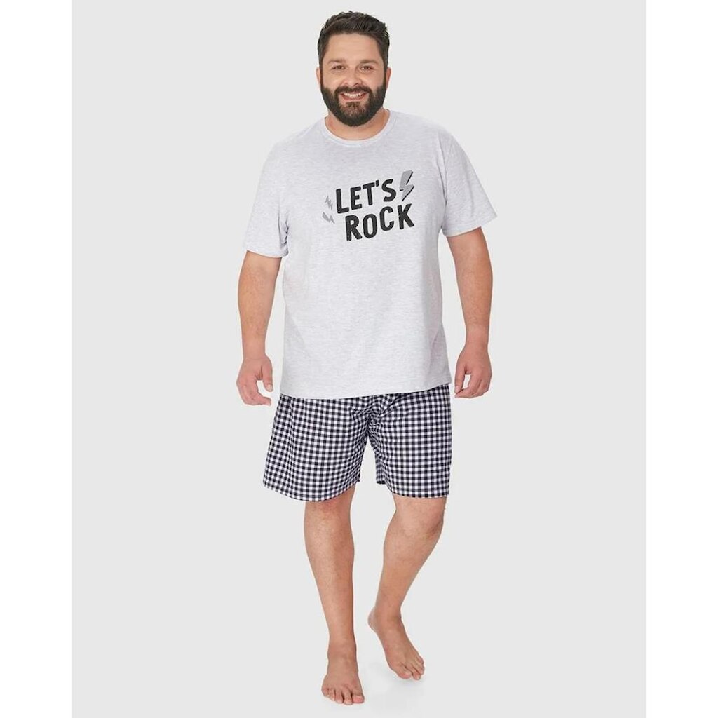 Pijama Masculino Algodão Manga Curta Malwee Plus Ref. 121173