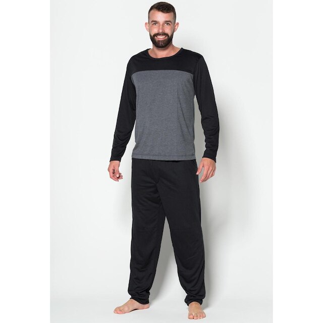 Pijama Masculino Calça e Blusa Manga Longo Conforto