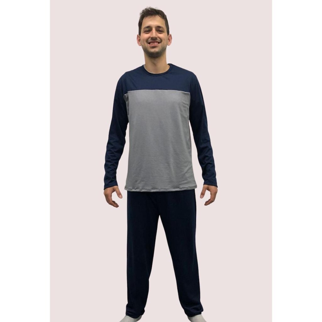 Pijama Masculino Calça e Blusa Manga Longo Conforto