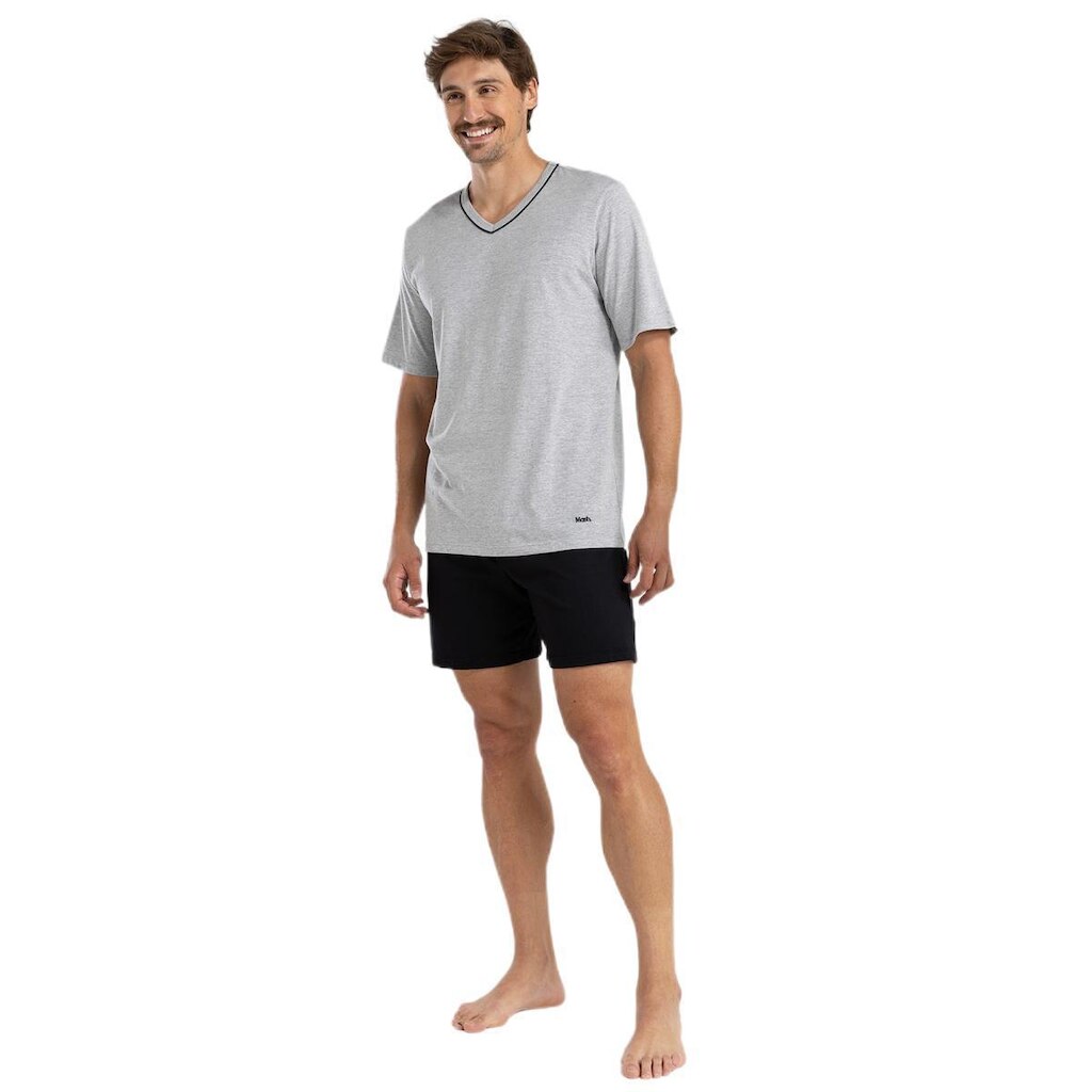 Pijama Masculino Curto Mash Algodão Cinza 811.51