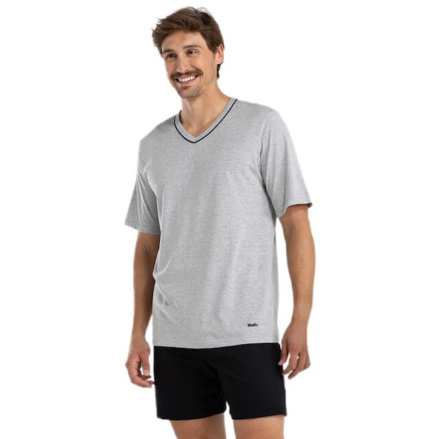 Pijama Masculino Curto Mash Algodão Cinza 811.51