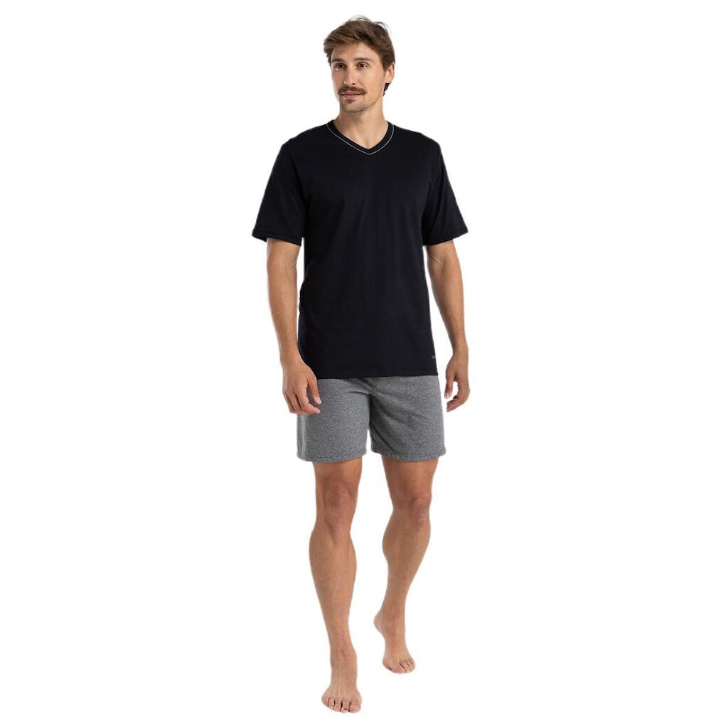 Pijama Masculino Curto Mash Algodão Preto 811.51