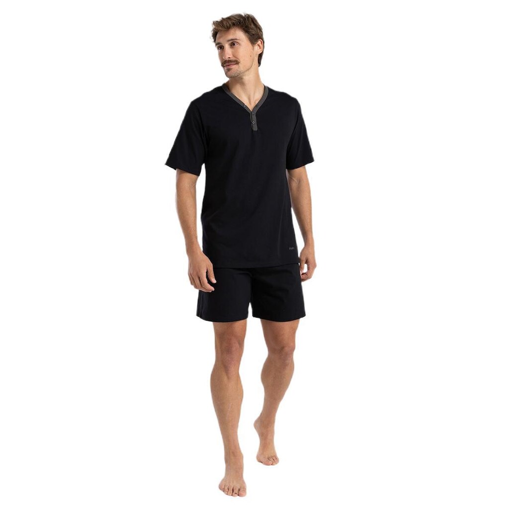 Pijama Masculino Curto Mash Algodão Preto 811.53