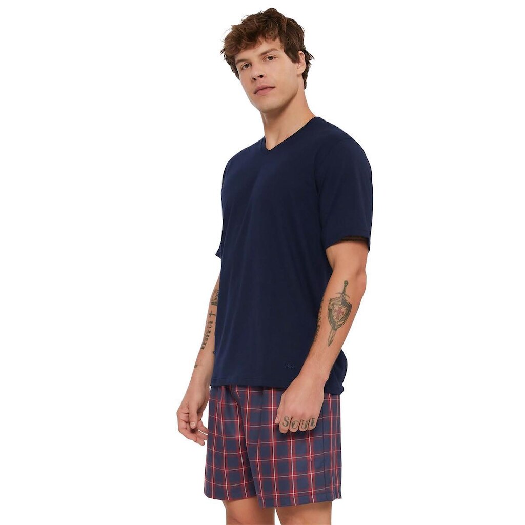 Pijama Masculino Curto Mash Algodão / Viscose Marinho 811.58
