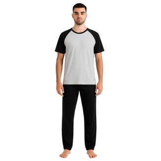 Pijama Masculino Inverno Manga Curta Mash