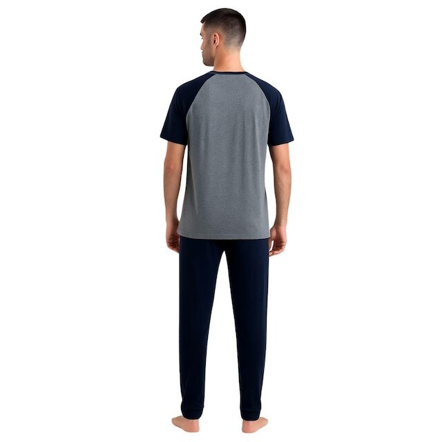 Pijama Masculino Inverno Manga Curta Mash