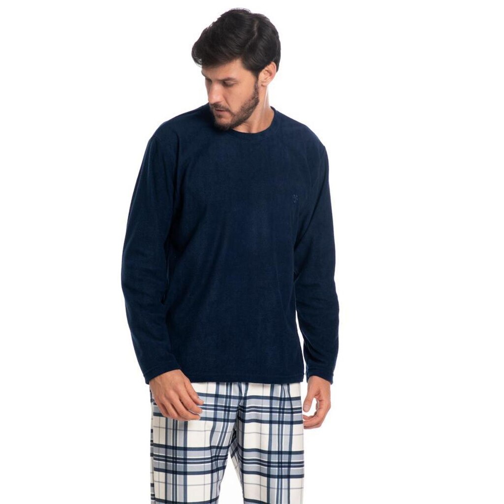 Pijama Masculino Longo Em Microsoft 2954D