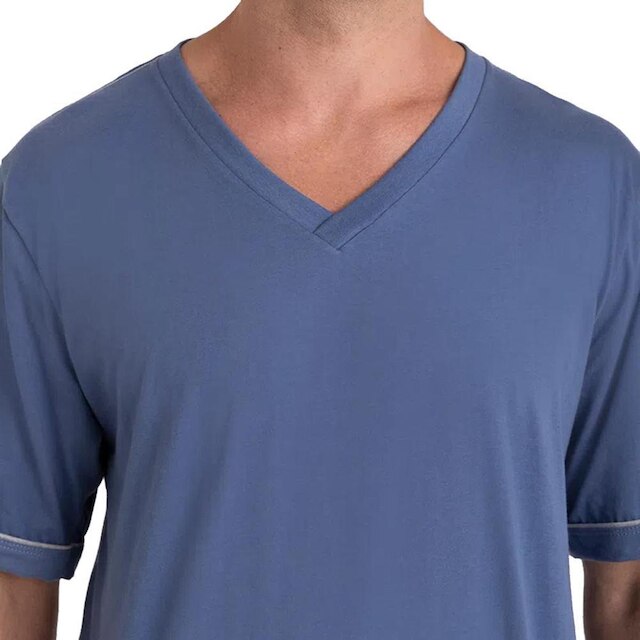 Pijama Masculino Lupo Curto Algodão 28000-001 Azul