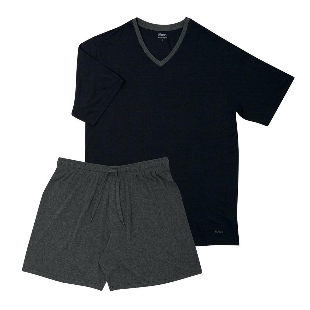 Pijama Mash Curto Liso Masculino - Preto Menor preço em Pijama Mash Curto Liso Masculino - Preto