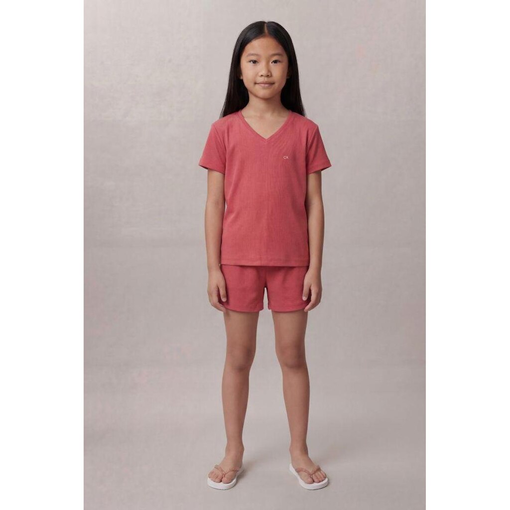 Pijama M/c Short Visco Canelada - Blush