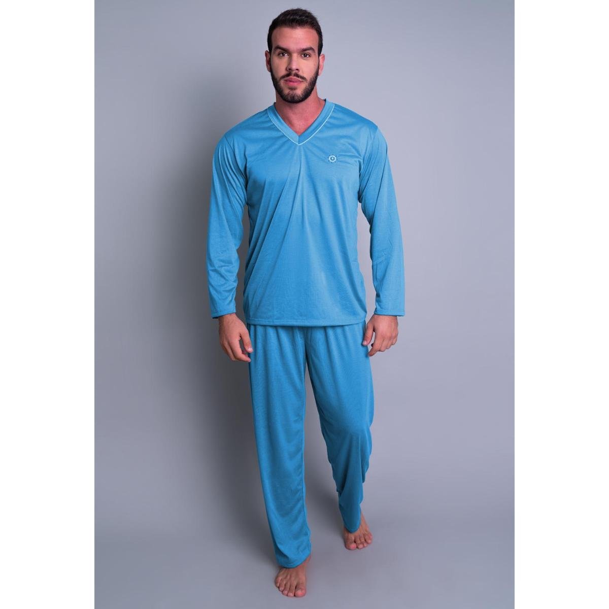 Pijama Mvb Modas Blusa Manga Comprida E Calça Masculino Menor preço em Pijama Mvb Modas Blusa Manga Comprida E Calça Masculino