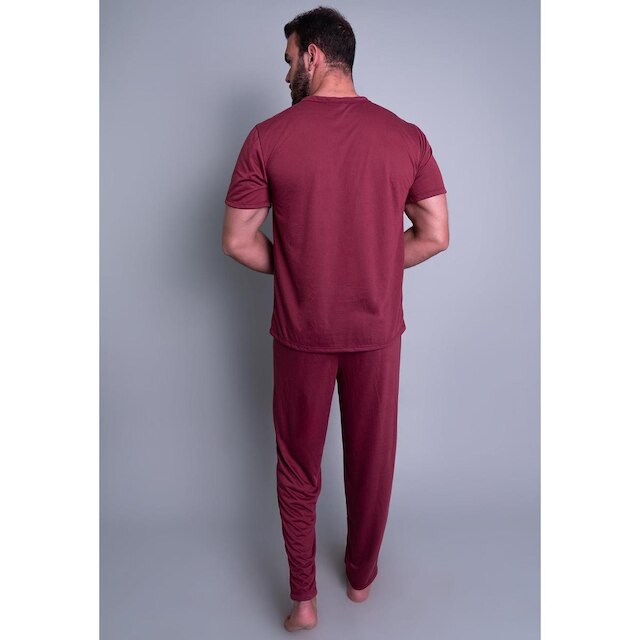 Pijama Mvb Modas Longo Manga Curta Masculino