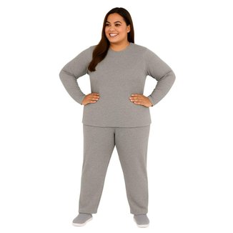 Pijama Plus Size Comfort Moletinho Feminino Victory