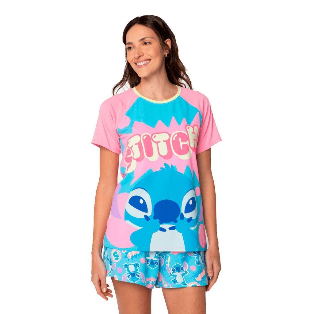 Pijama Puket Manga Curta Stitch