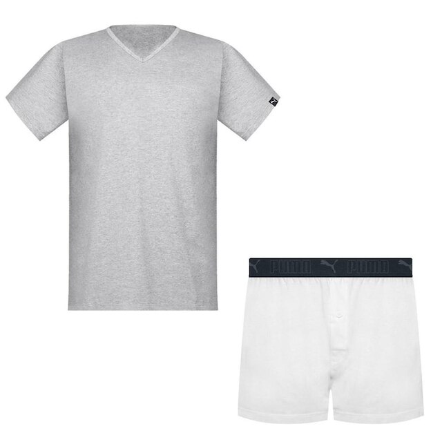 Pijama Puma Camiseta + Samba Canção Masculino