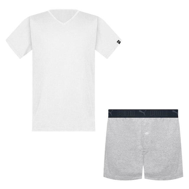 Pijama Puma Camiseta + Samba Canção Masculino