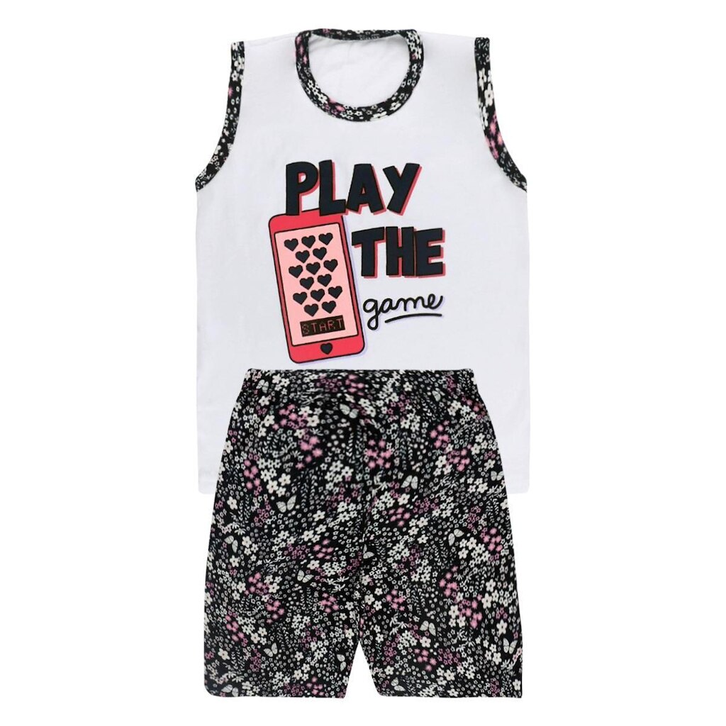 Pijama Regata e Short Floral - Big Bless