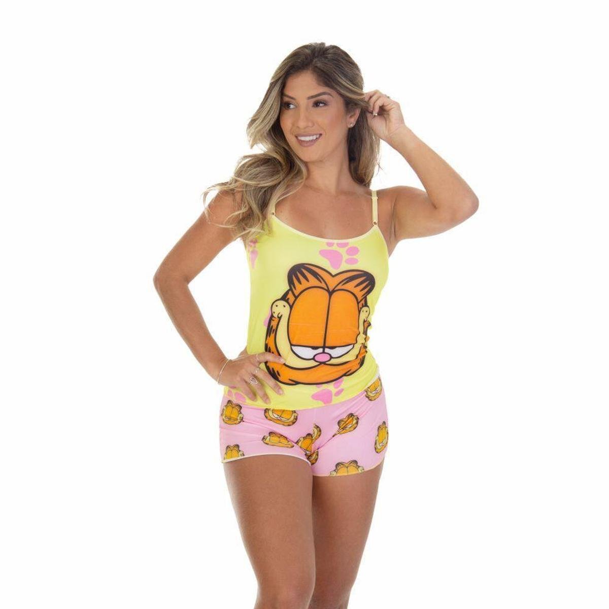 Pijama Short Doll Personagem Adulto Alcinha Menor preço em Pijama Short Doll Personagem Adulto Alcinha