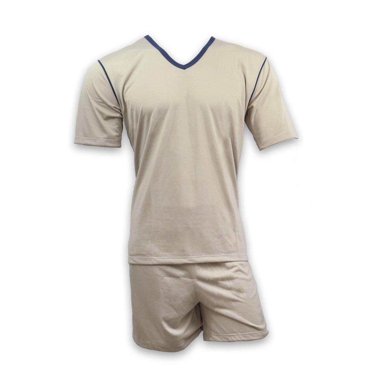 Pijama Short E Camiseta Plus Size Nibia Masculino - Cinza - Cinza Menor preço em Pijama Short E Camiseta Plus Size Nibia Masculino - Cinza - Cinza