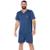 Pijama Vekyo Gola V Liso Masculino - Azul Escuro