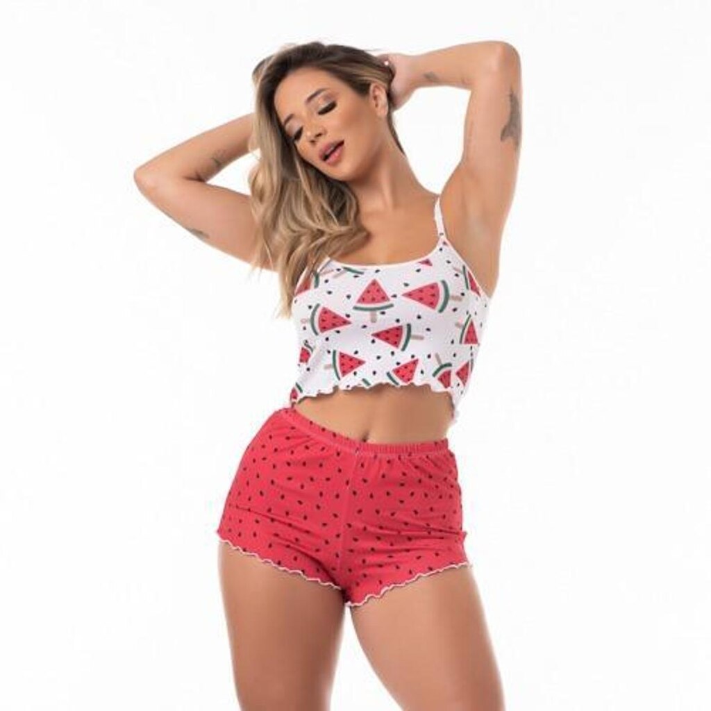 PIJAMA VIRGINIA CROPPET ONDINHA PERSONAGENS ATACADO BABYDOOL
