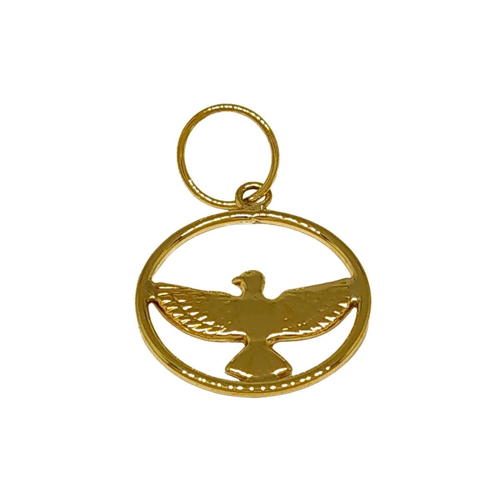 Pingente Em Ouro 18k 750 Pomba Da Paz