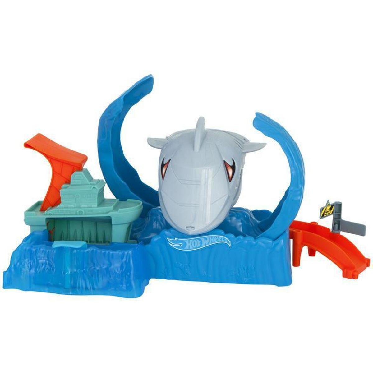 Pista Hot Wheels City Robô Tubarão Menor preço em Pista Hot Wheels City Robô Tubarão