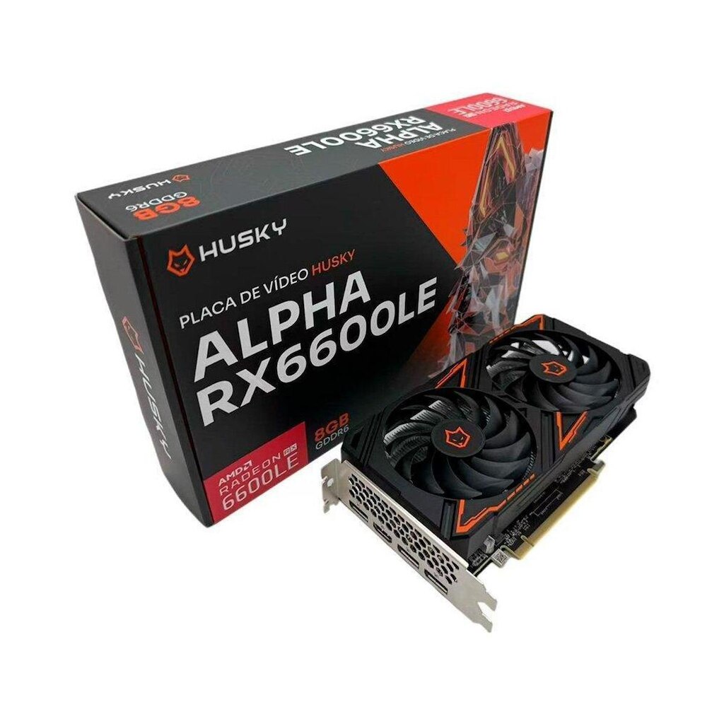 Placa de Vídeo Husky Alpha RX 6600, 8GB GDDR6, 128sBit, FSR, Ray Tracing, PCIe 4.0 - HVG6600
