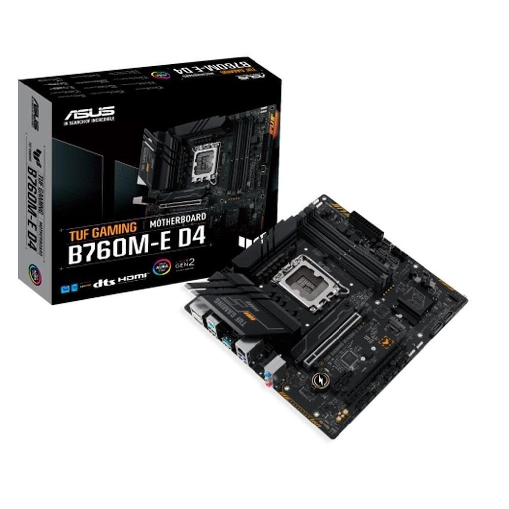 Placa-Mãe ASUS TUF Gaming B760M-E D4, Intel, M-ATX, DDR4, Preto - 90MB1E90-M0EAY0
