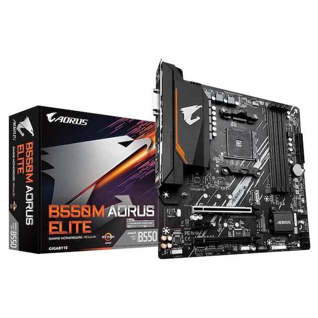 Placa-Mãe Gigabyte B550M Aorus Elite Rev. 1.3, AMD AM4, Micro ATX, DDR4, Preto - B550M AORUS ELITE