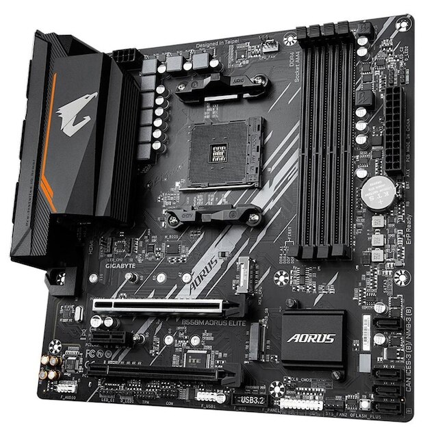 Placa-Mãe Gigabyte B550M Aorus Elite Rev. 1.3, AMD AM4, Micro ATX, DDR4, Preto - B550M AORUS ELITE