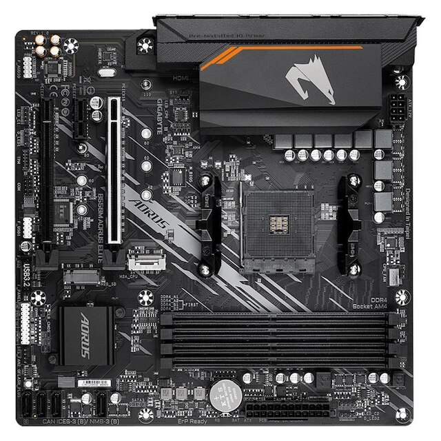 Placa-Mãe Gigabyte B550M Aorus Elite Rev. 1.3, AMD AM4, Micro ATX, DDR4, Preto - B550M AORUS ELITE