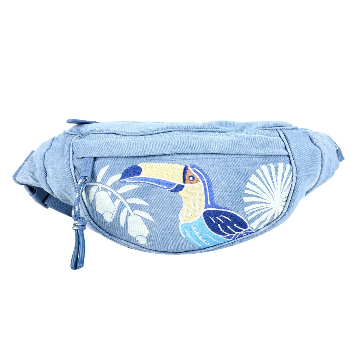 Pochete Farm Dengo Denim Azulejo Tropical Feminina - Azul Claro Menor preço em Pochete Farm Dengo Denim Azulejo Tropical Feminina - Azul Claro