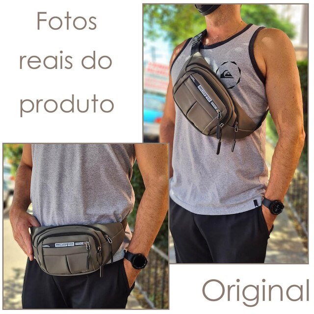 POCHETE MASCULINA NOVA BOLSA ESTILOSA CINTURA MOTOQUEIRO MULTIUSO