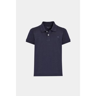 Polo Aramis Algodão Básica Manga Curta Navy