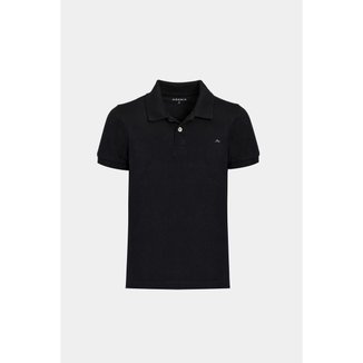 Polo Aramis Algodão Básica Manga Curta Preto