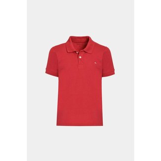 Polo Aramis Algodão Básica Manga Curta Vermelho