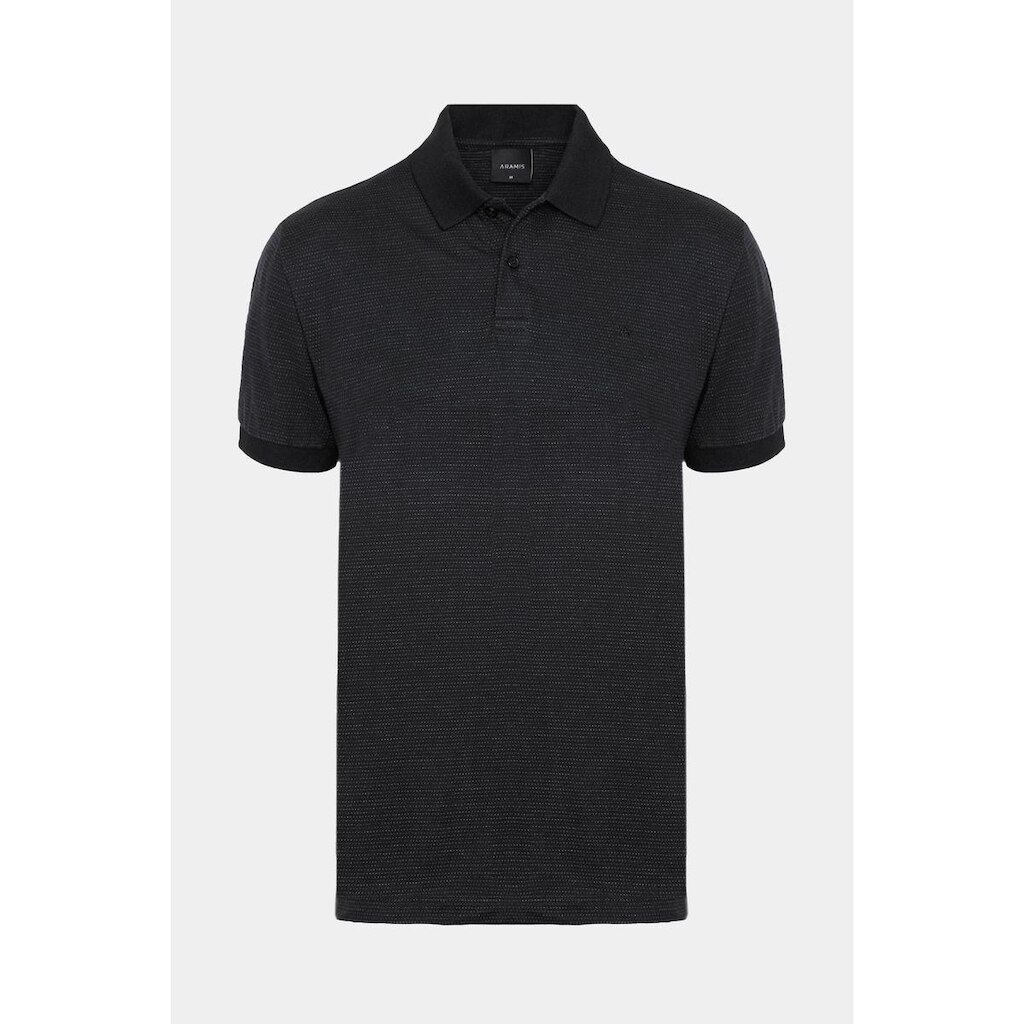 Polo Aramis Manga Curta Malha Pontilhada Preto