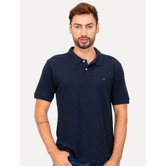 Polo Aramis Masculina Basic Piquet Red Detail Azul Marinho