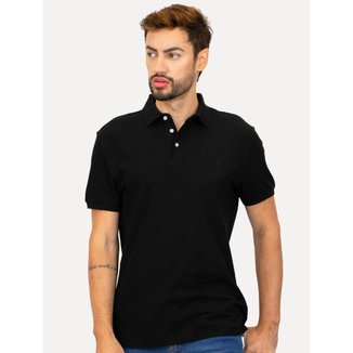 Polo Aramis Masculina Cotton Piquet Basic Preta