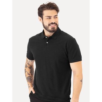 Polo Aramis Masculina Piquet Basic Mono Preta